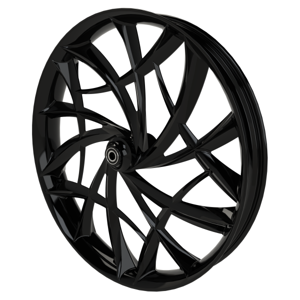 Astro 3D custom motorycycle wheel in black