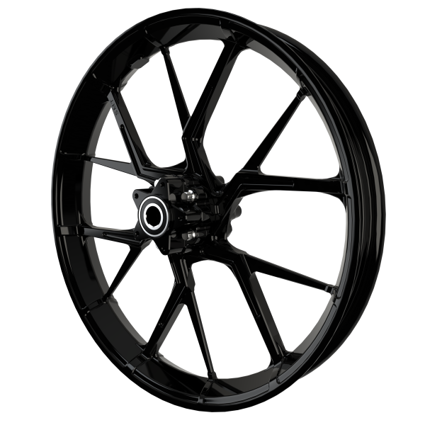 PS.02 Motorcycle Wheel Gloss Black Side View