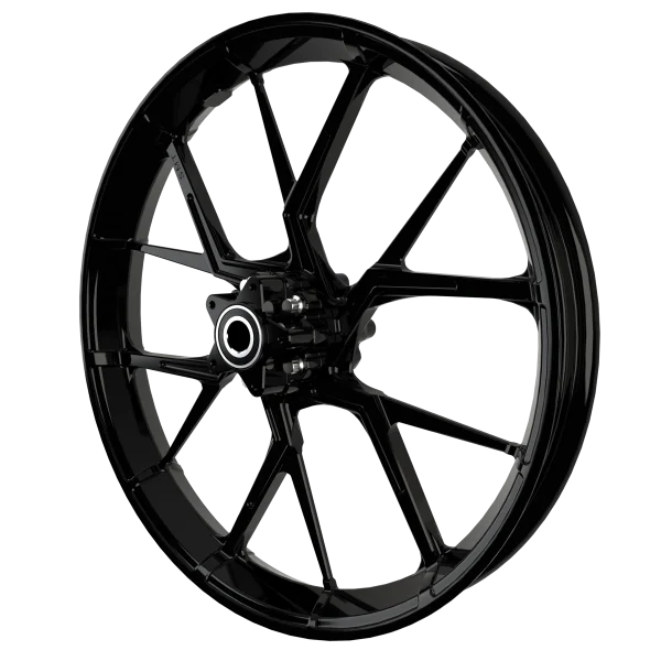 PS.02 Motorcycle Wheel Gloss Black Side View