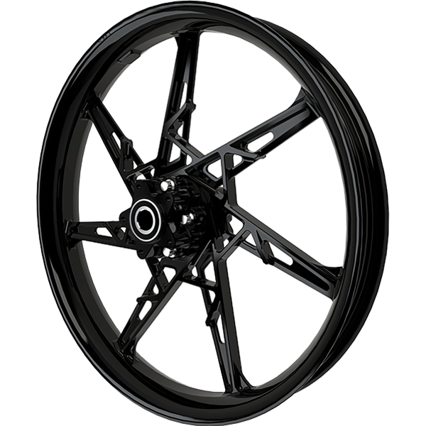 PS.04 Motorcycle Wheel Gloss Black Side View