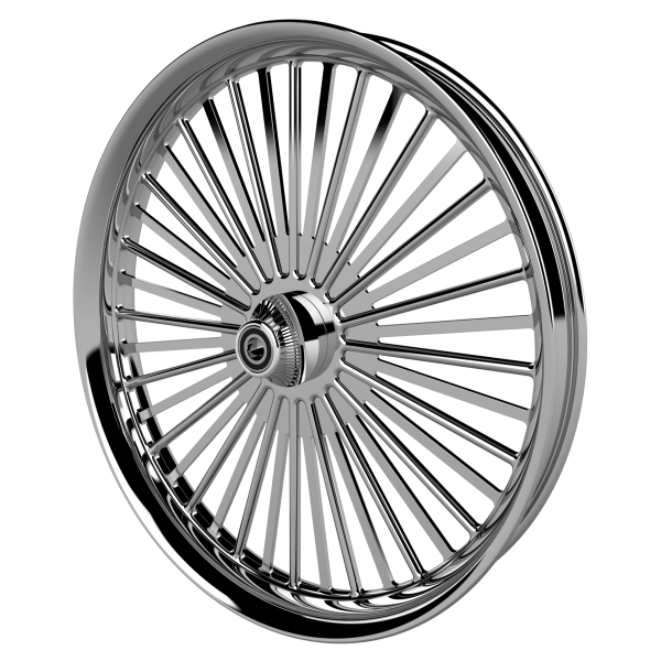 Big Fatty custom motorycycle wheel in chrome