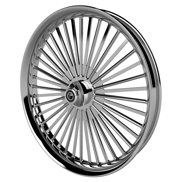 Big Fatty custom motorycycle wheel in chrome