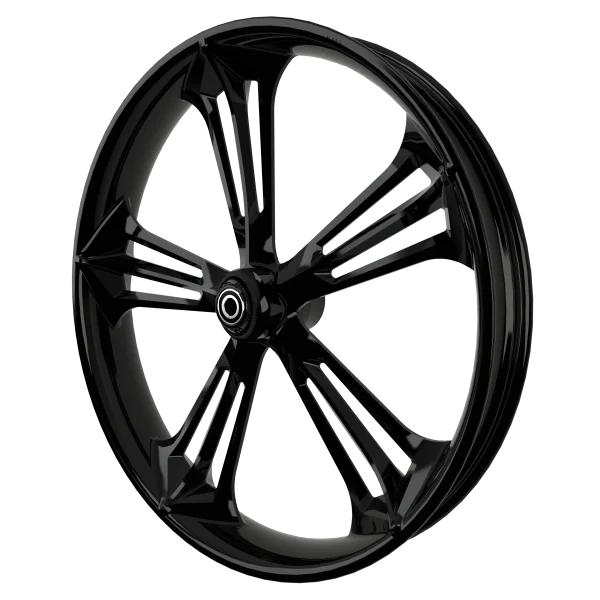 Contraband 3D custom motorycycle wheel in black
