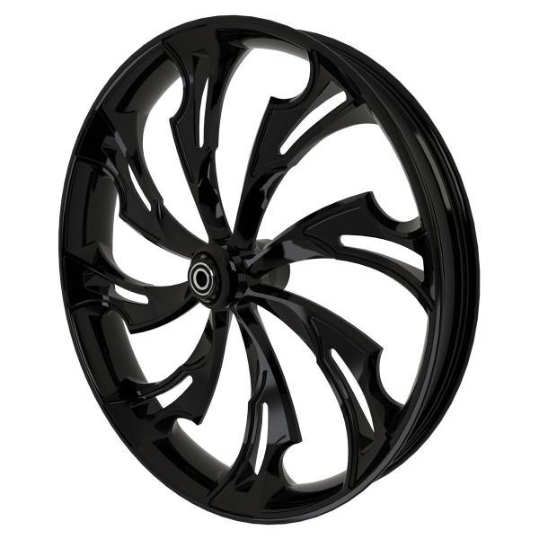Guinzu 3D custom motorycycle wheel in black
