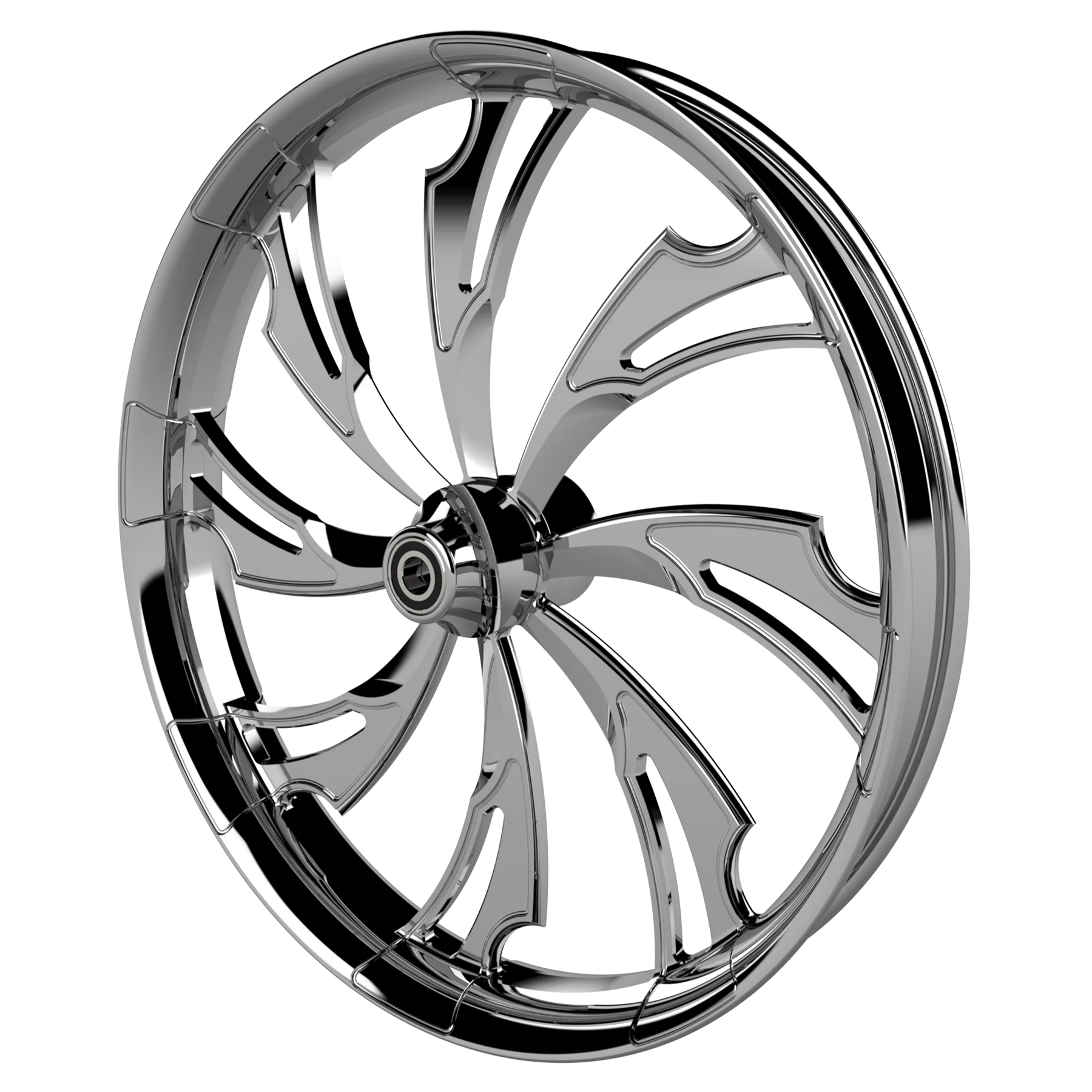 Guinzu custom motorycycle wheel in chrome