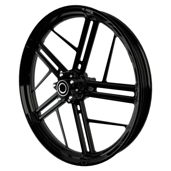 PS-1 custom motorycycle wheel in black