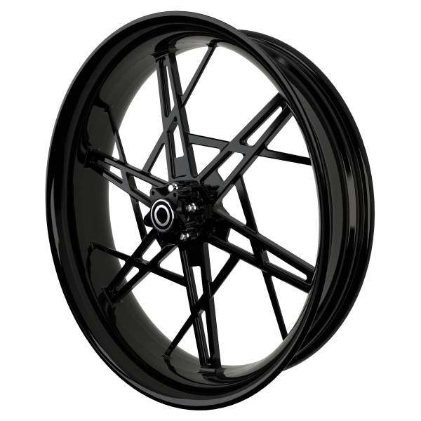 PS-6 Bulldog custom motorycycle wheel in black