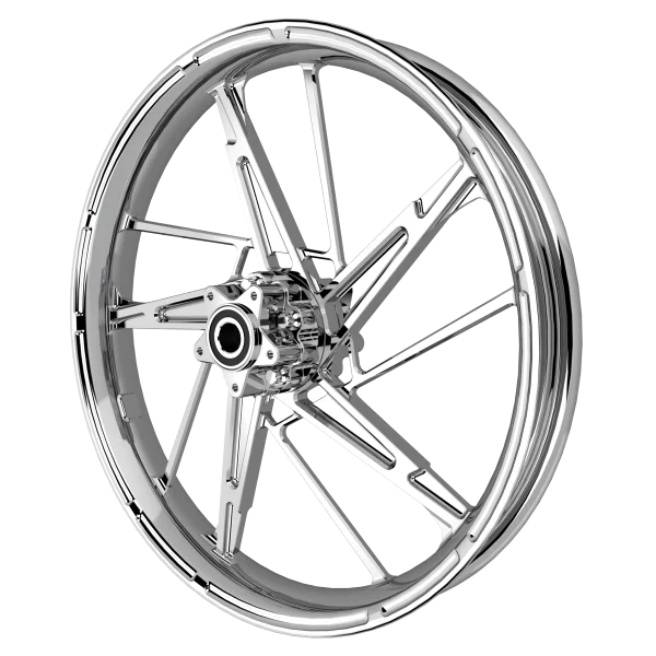 PS-8 custom motorycycle wheel in chrome