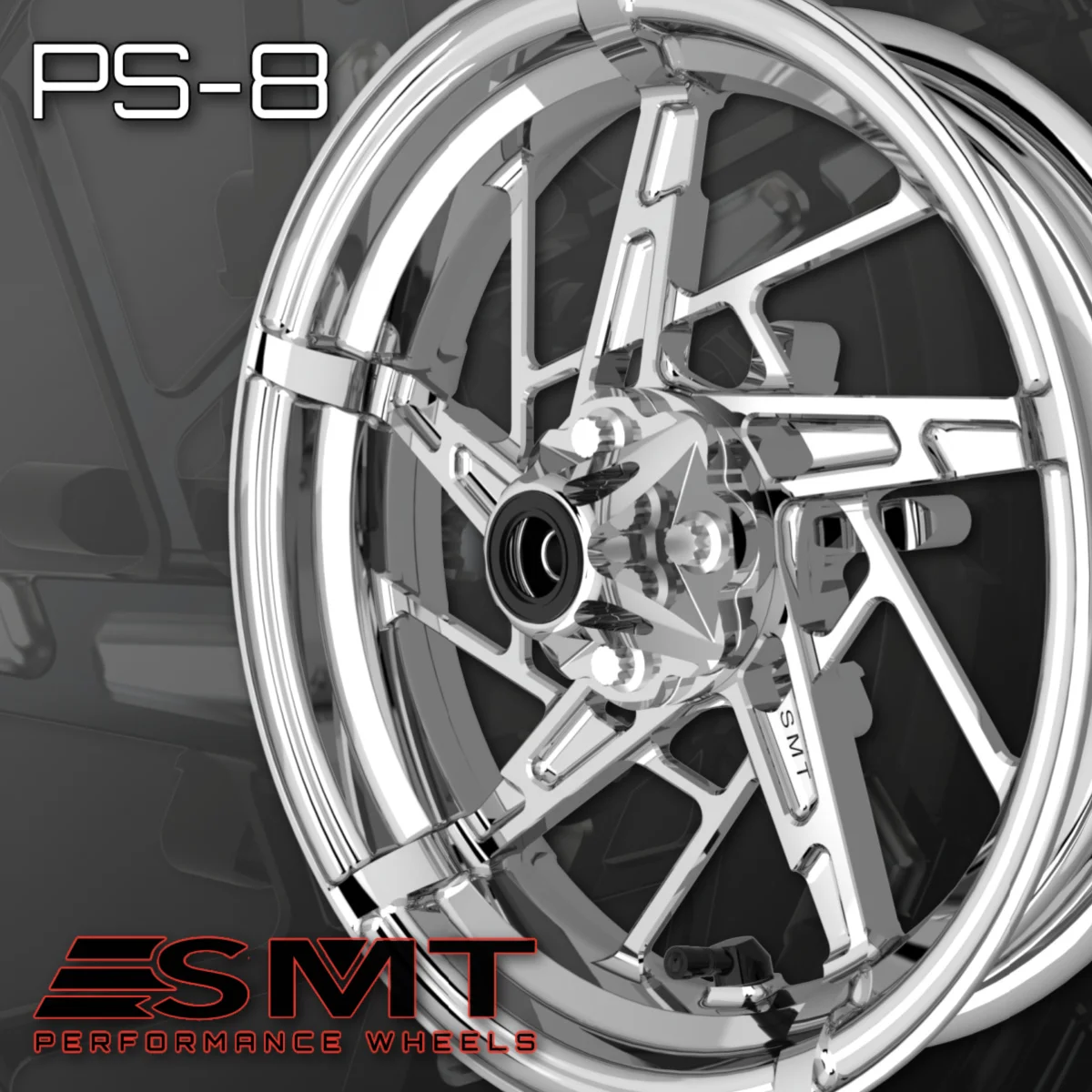 PS8 Custom Honda Grom, Monkey & Kawasaki z125 Wheel in Chrome