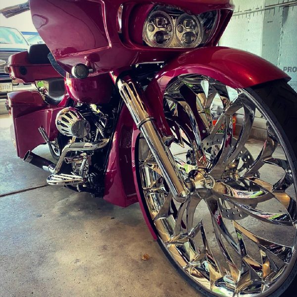 30" 3D Chrome Crusade wheel Harley Davidson Roadglide bagger gallery image 4
