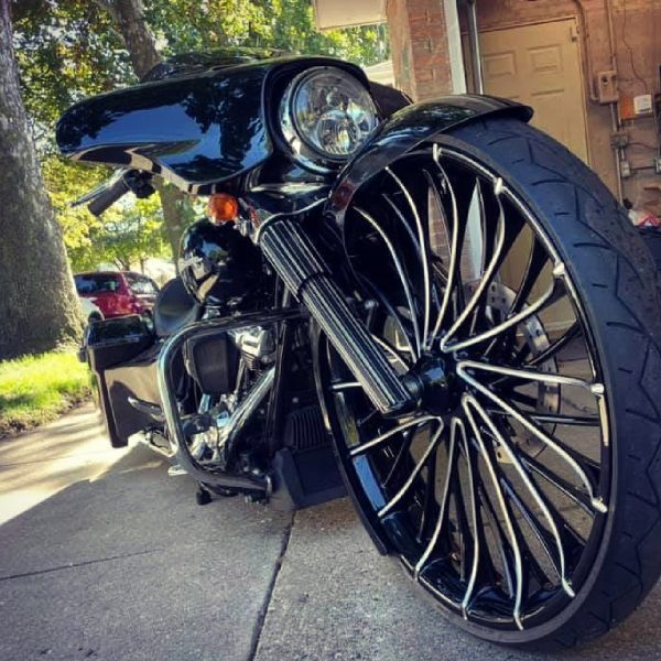3D Double Cut Dirty Spoke wheel Harley Davidson Streetglide bagger