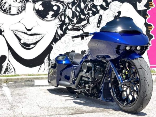 Black 3D Regal Harley Road Glide Motorcycle Wheel gallery image 1