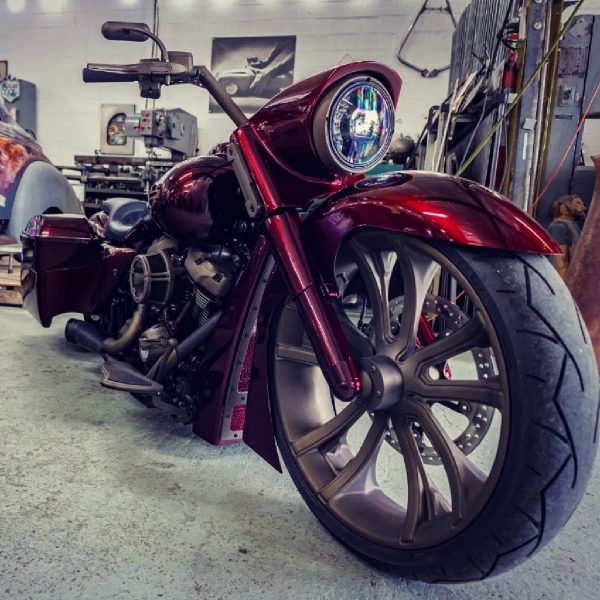 Bronze 3D Syndicate Harley Road King Motorcycle Wheel gallery image 4 1200 x 1200