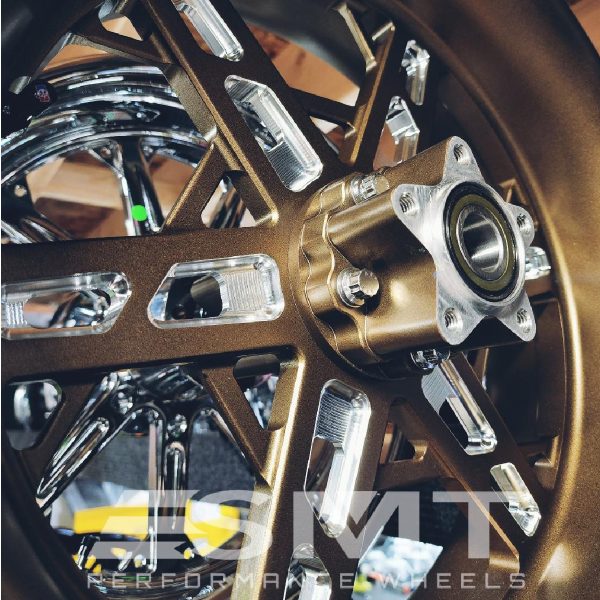 Burnt Bronze Double Cut SMT PS6 Performance Motorcycle Wheel gallery image 11 1200 x 1200