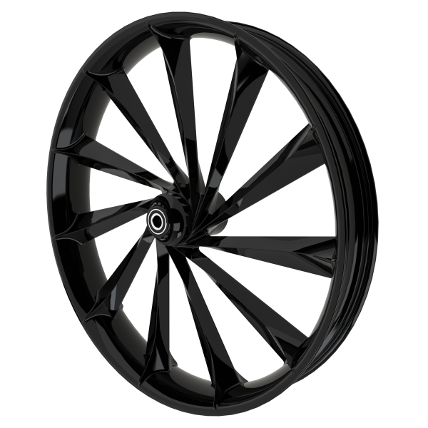 Maverick 3D custom motorycycle wheel in black