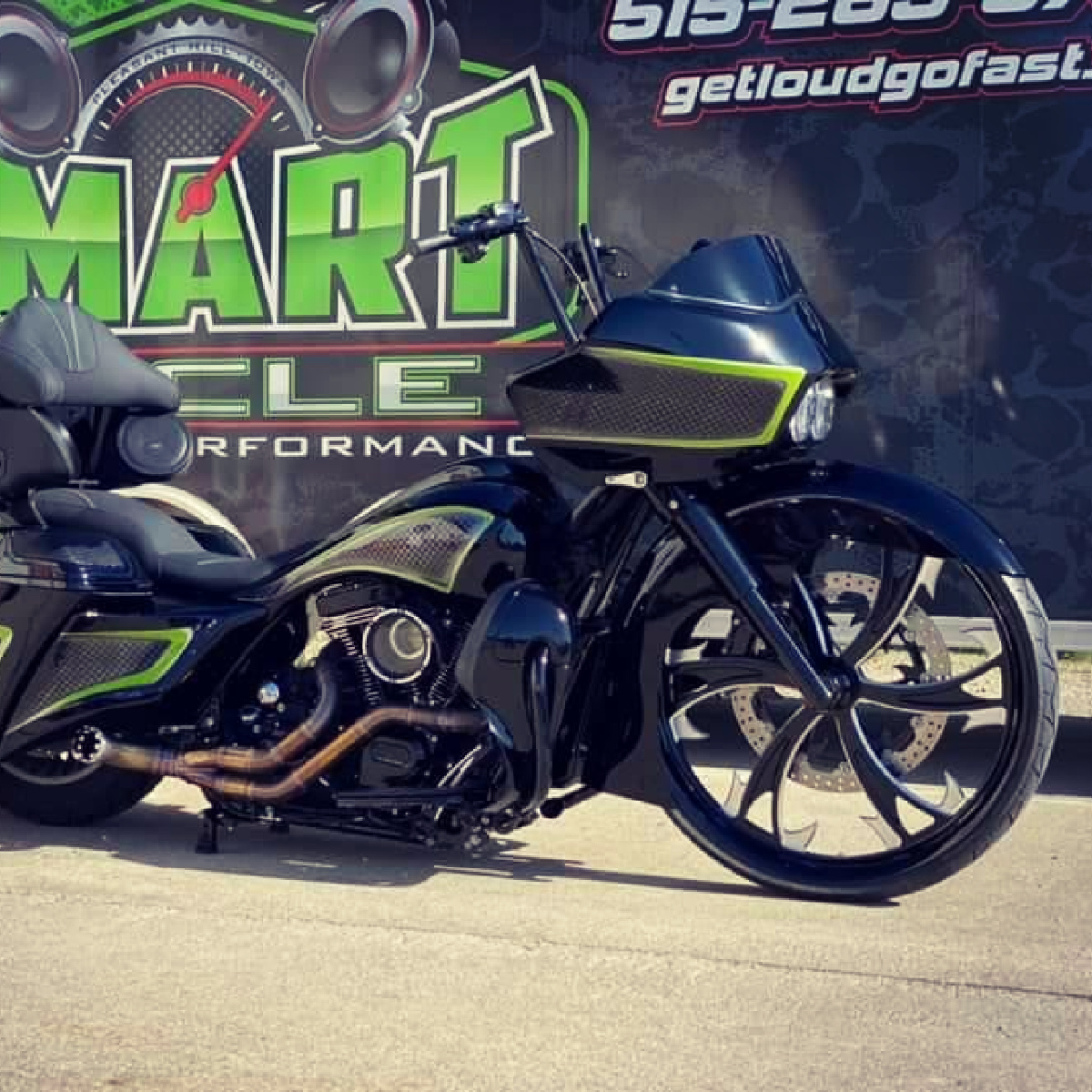 SMT Custom Harley Dirty Hooker Black Double Cut Road Glide Motorcycle Wheel