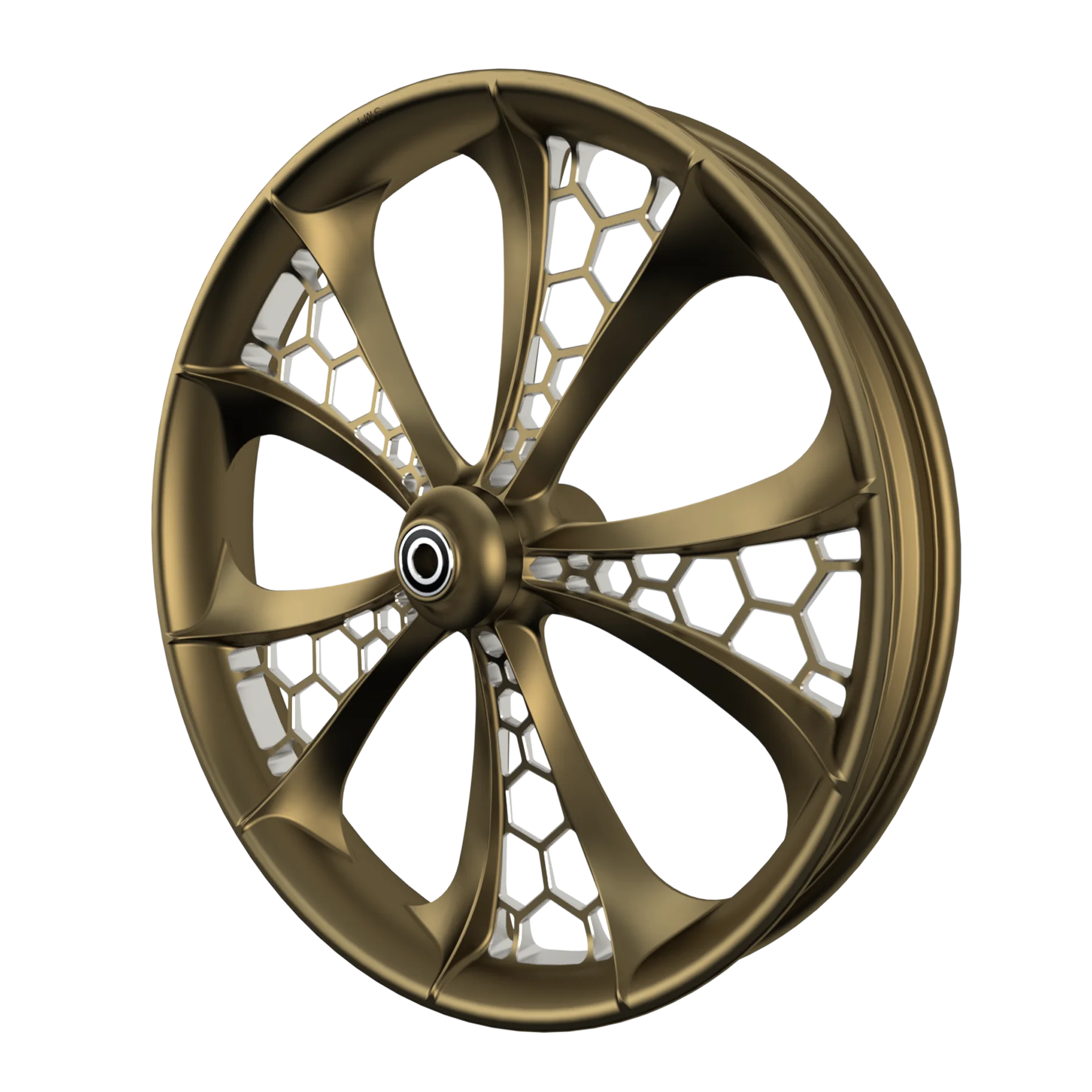 Hive 3D custom motorcycle wheel in bronze double cut