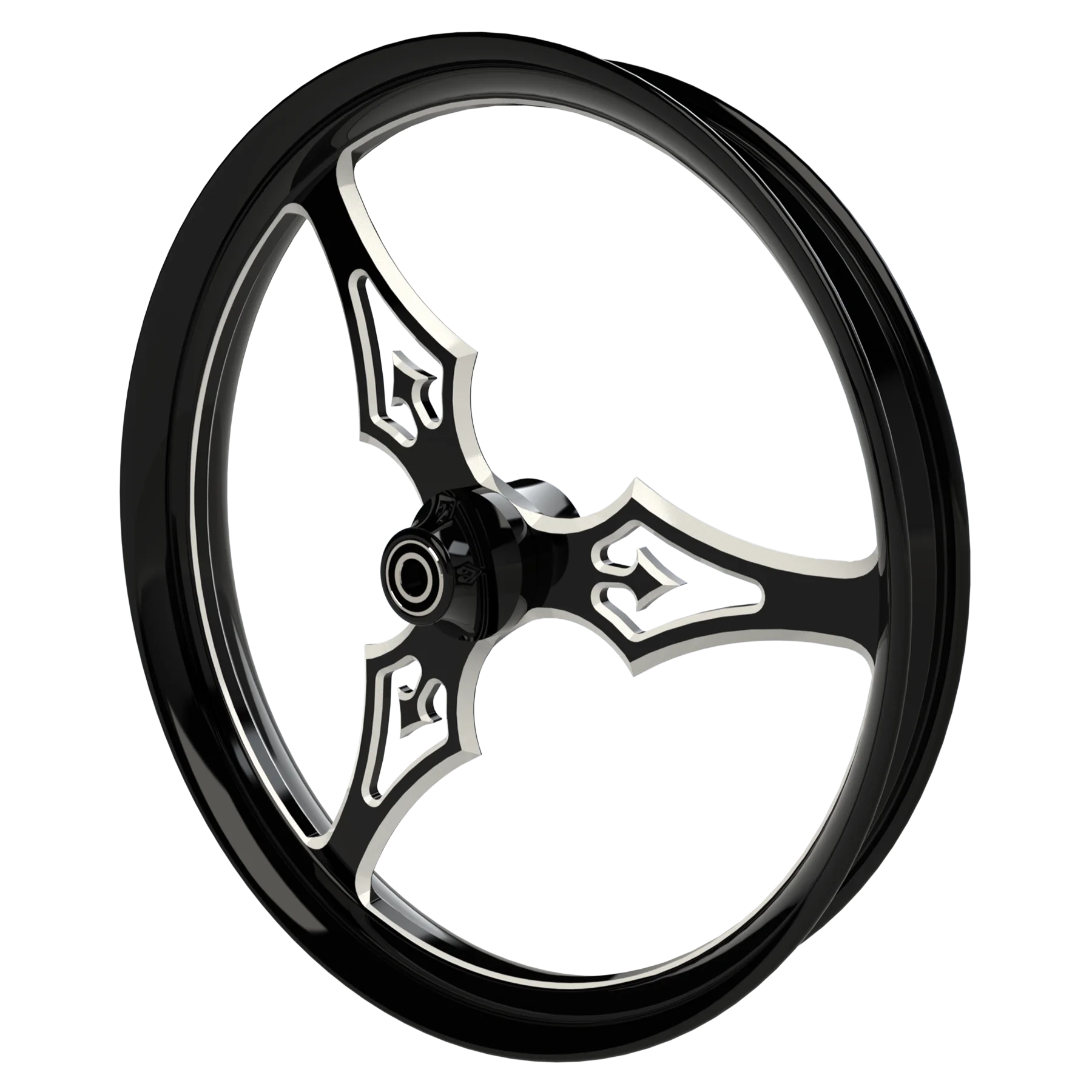 iron trinity motorcycle wheel contrast cut
