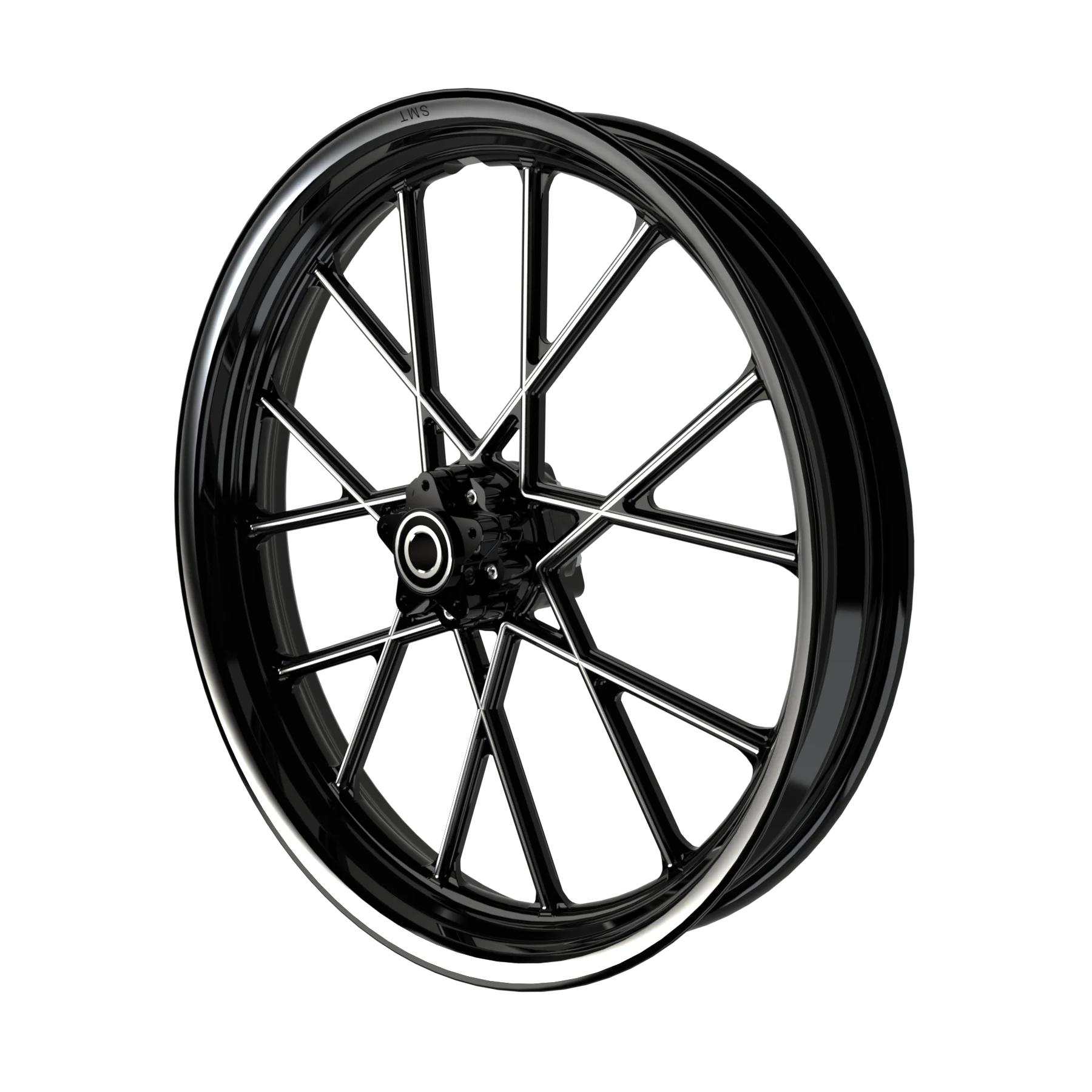 RetroSpec 13 custom motorcycle wheel in black double cut