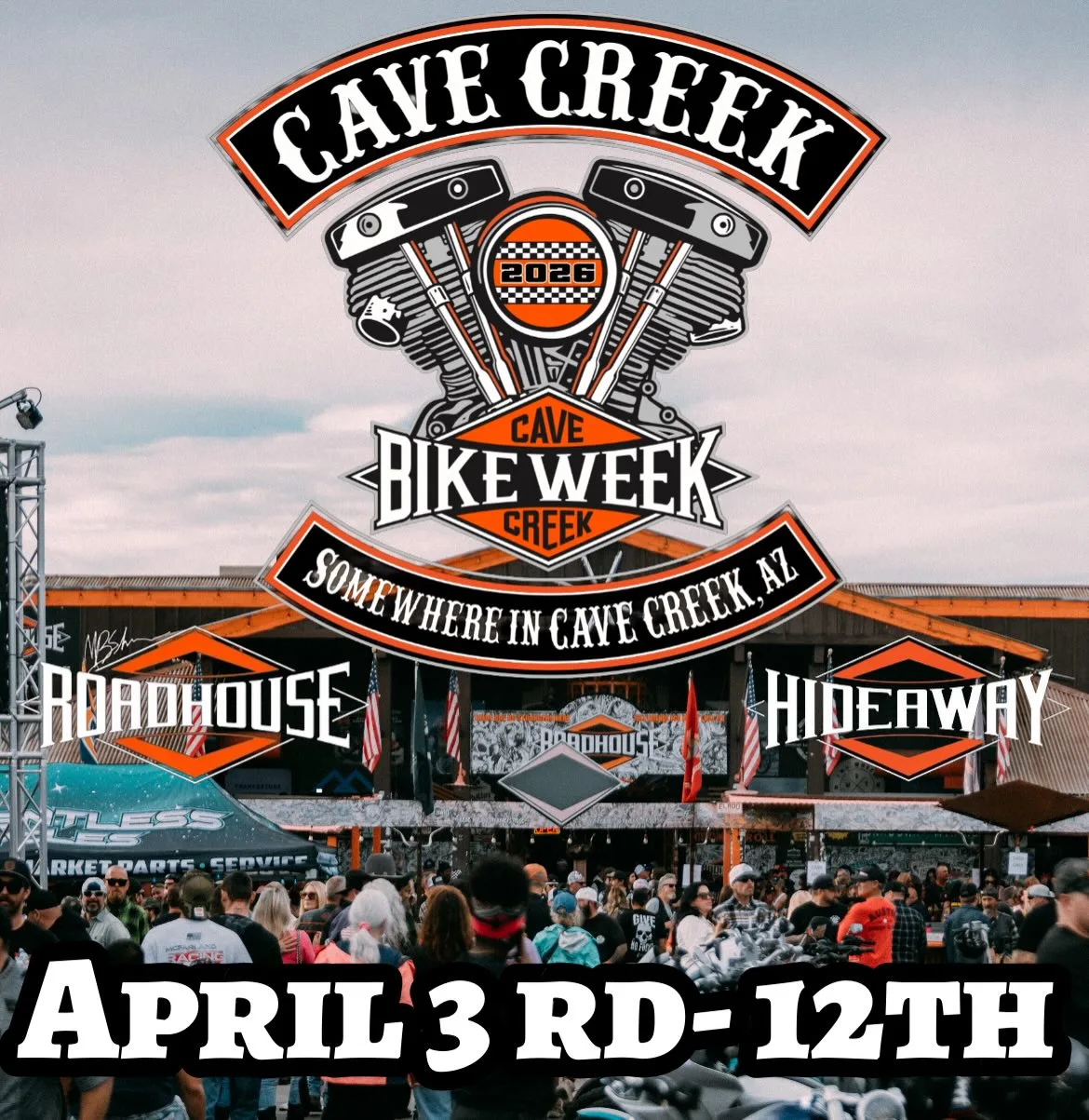Arizona Bike Week 2026 | SMT Wheels | Roadhouse in Cave Creek