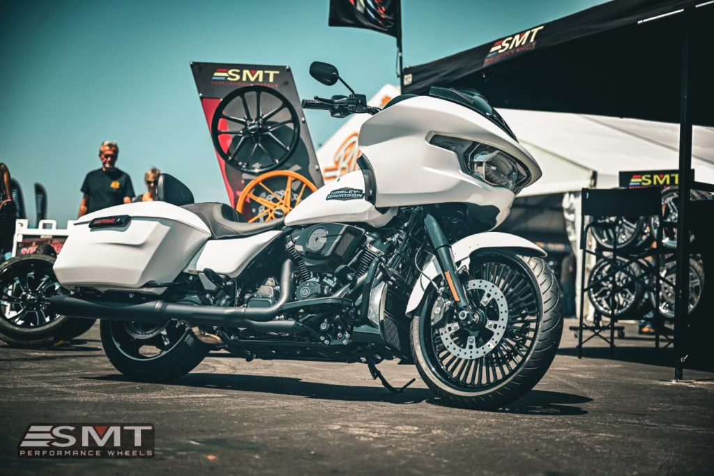 black motorcycle wheel finish